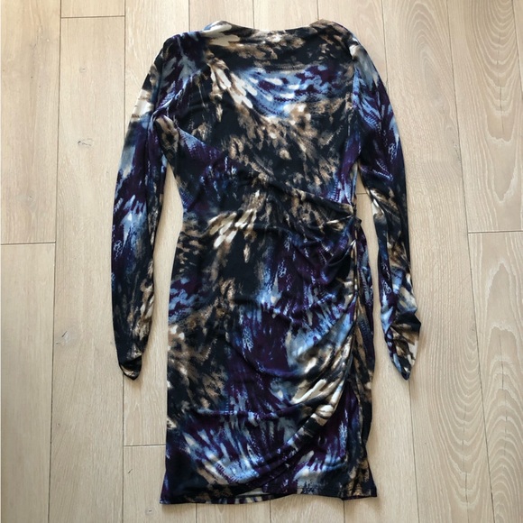 M60 Miss Sixty V Neck Faux Wrap Bodycon Dress Size 4 - Picture 3 of 14